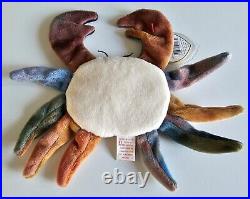 Rare Ty Beanie Babies Claude The Crab 1996 With Tag & Many Errors Mint Cond