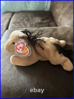 Rare Ty Beanie Babies Derby the Horse 1995 Errors On Tag! Pvc Pellets