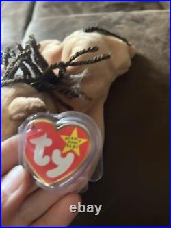 Rare Ty Beanie Babies Derby the Horse 1995 Errors On Tag! Pvc Pellets