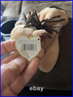 Rare Ty Beanie Babies Derby the Horse 1995 Errors On Tag! Pvc Pellets