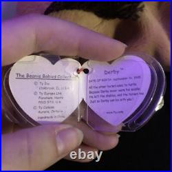Rare Ty Beanie Babies- Derby the Horse with Tag Error