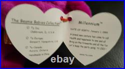 Rare Ty Beanie Babies Millennium The Bear Retired Nwt Original Owner Free Ship