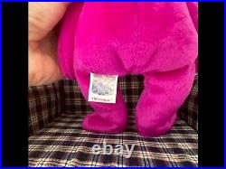 Rare Ty Beanie Babies Millennium millenium Purple Beanie Bear 1999 Retired