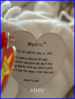 Rare Ty Beanie Babies Mystic The Unicorn 1993 Vintage with Tag Errors
