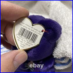 Rare Ty Beanie Babies Princess Bear Toy 2Rare, P. E. Pellets, China. Excellent