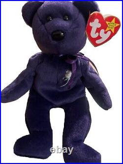 Rare! Ty Beanie Babies Princess Bear Toy PE PELLETS