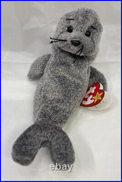 Rare Ty Beanie Babies Slippery The Seal Errors