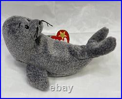 Rare Ty Beanie Babies Slippery The Seal Errors