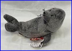 Rare Ty Beanie Babies Slippery The Seal Errors