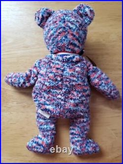 Rare Ty Beanie Babies USA 2000 Bear with tush tag Errors Retired Patriotic Plush