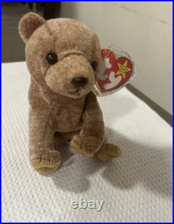 Rare Ty Beanie Baby 1999 Pecan The Bear Retired With Shiny Tush Tag
