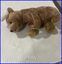 Rare Ty Beanie Baby 1999 Pecan The Bear Retired With Shiny Tush Tag