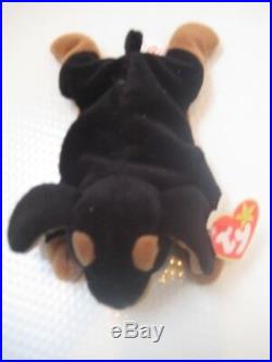 Ty Beanie Babies Baby Doby Doberman Dog MWMT DOB October 9 1996 for sale online