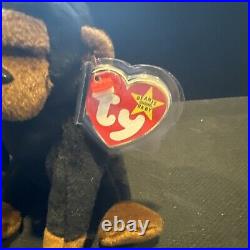 Rare Ty Beanie Baby Congo the Gorilla Plush Toy With Punctuation Errors