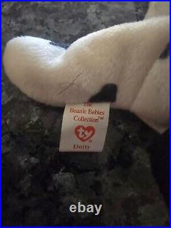 Rare Ty Beanie Baby Dotty The Dog 1996 Vintage