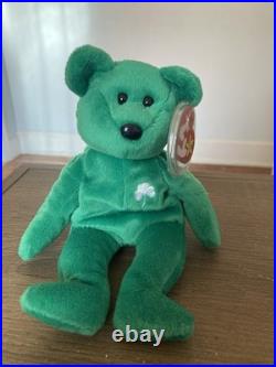 Rare Ty Beanie Baby Erin The Bear 1997 Retired Plush Toy