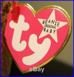 Rare Ty Beanie Baby Fuzz Pink Tag White Star Error Other Typos Babies Pe