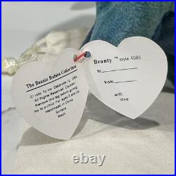 Rare Ty Beanie Baby Green Bronty Dinosaur Babies Fake Knockoff Collectors Piece