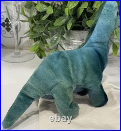 Rare Ty Beanie Baby Green Bronty Dinosaur Babies Fake Knockoff Collectors Piece