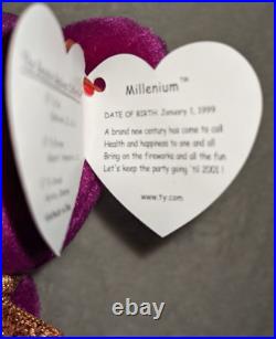 Rare Ty Beanie Baby Millennium/Millenium The Bear Retired With Errors 1999