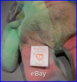Rare Ty Beanie Baby-PEACE BEAR- Original Collectible with Tag ERRORS