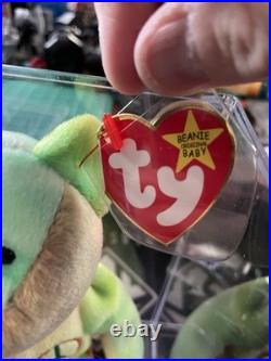 Rare Ty Beanie Baby Peace Bear 1996 Multicolor With Tag Errors