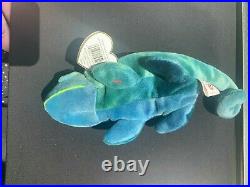 Rare Ty Beanie Baby Rainbow The Chameleon 1997 Retired Tag Errors Original