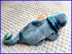 Rare Ty Beanie Baby Rainbow The Iguana Chameleon With Errors