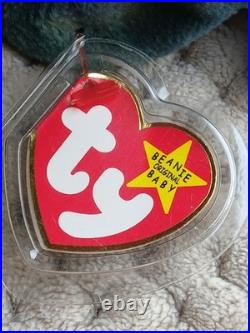 Rare Ty Beanie Baby Rainbow The Iguana Chameleon With Errors
