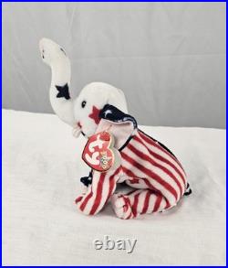 Rare Ty Beanie Baby Righty the Elephant (2000) Tag Errors MINT NWT