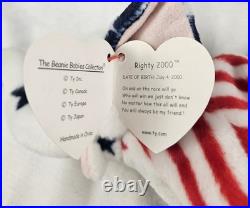 Rare Ty Beanie Baby Righty the Elephant (2000) Tag Errors MINT NWT