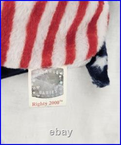 Rare Ty Beanie Baby Righty the Elephant (2000) Tag Errors MINT NWT