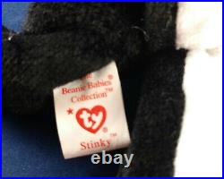Rare Ty Beanie Baby Stinky the Skunk, Tag Errors and PVC Pellets Retired