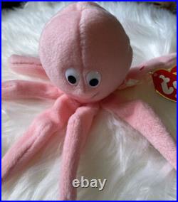 Rare Ty Europe Inky Vintage Ty Beanie Baby 1993 1994 Errors, Bright, Clean, Mint