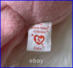 Rare Ty Europe Inky Vintage Ty Beanie Baby 1993 1994 Errors, Bright, Clean, Mint