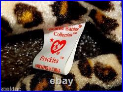Rare Ty FRECKLES Beanie Babies 1996 Pvc Pellets Style 4066 Retired MINT Rare Ty FRECKLES Beanie Babies 1996 Pvc Pellets Style 4066 Retired MINT