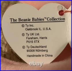 Rare Ty Inky Octopus Beanie Baby PVC Pellets, Tag Errors, Hyphenated Birthday