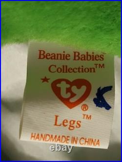 Rare Ty Original Beanie Baby Legs 1993 Mint Condition Multiple Tag Errors
