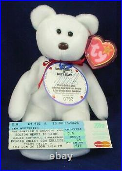 Rare Valentino Beanie Baby, Heart to Heart By Michael Bolton, autographed