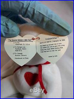 Rare Valentino Beanie Baby with Multiple Errors! One Of A Kind! 14 Rarities