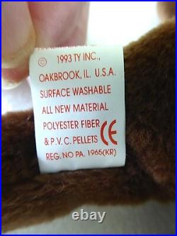 Rare Vintage Retired Ty 1993 Beanie Baby Chocolate Moose 4th/v3 tag, Mint Orig 9 Rare Vintage Retired Ty 1993 Beanie Baby Chocolate Moose 4th/v3 tag, Mint Orig 9