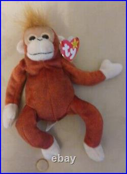 Rare Vintage Retired Ty Beanie Baby Schweetheart the Orangutang 1999 TAG ERRORS