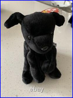 Rare Vintage TY Beanie Baby. 1998 Luke the Puppy with errors. Mint condition