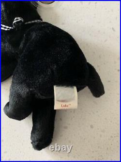 Rare Vintage TY Beanie Baby. 1998 Luke the Puppy with errors. Mint condition