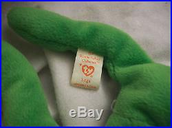 Rare Vintage Ty Beanie Baby 1993 LEGS the Frog Style 4020 PVC Pellets
