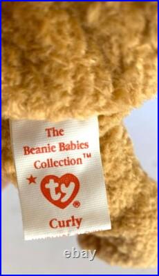 Rare Vintage ty beanie babies Curly bear with error tags