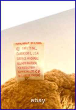 Rare Vintage ty beanie babies Curly bear with error tags