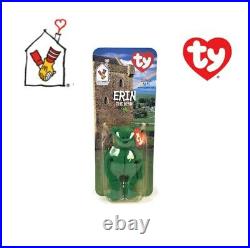 Rare Vtg Mcdonalds TY Beanie Baby Erin The Bear Error Copyright 1999 Tag 1993