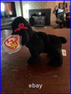 Rare Vtg Retired Ty Beanie Babies Mint Tag Errors PE GiGi the Dog Poodle