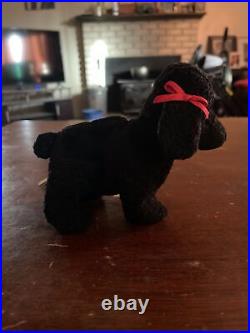 Rare Vtg Retired Ty Beanie Babies Mint Tag Errors PE GiGi the Dog Poodle